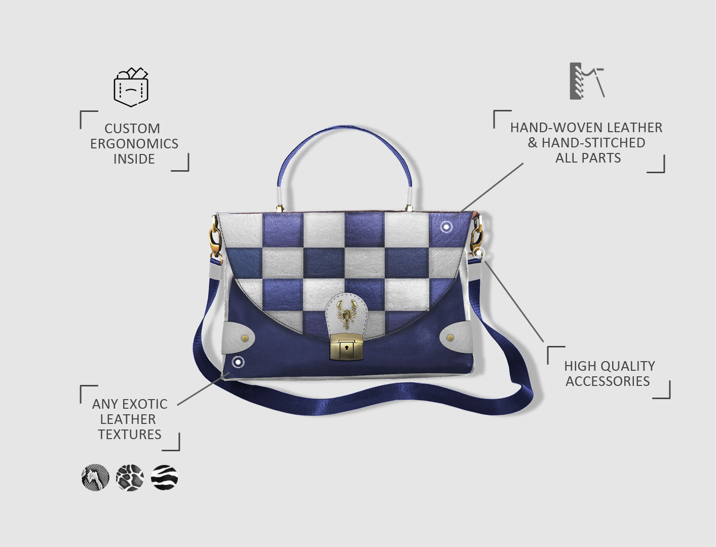 дизайн деловых портфелей ателье сумок Qlare